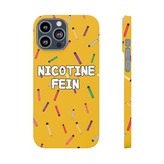 Nicotine Fein Slim Phone Cases Yellow